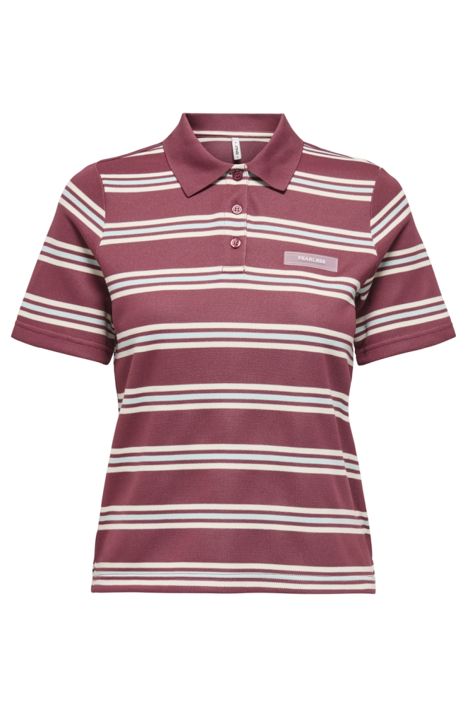 ONLEVIE S/S POLO TOP JRS 15351930 RUBY WINE/STARLIGHT